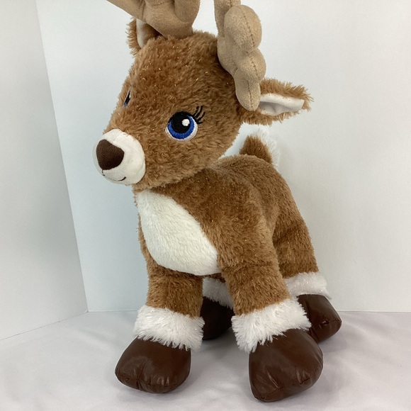 Build-A-Bear Light Brown Plush Reindeer White Accents Sparkle Stuffed Animal Toy - Picture 2 of 12